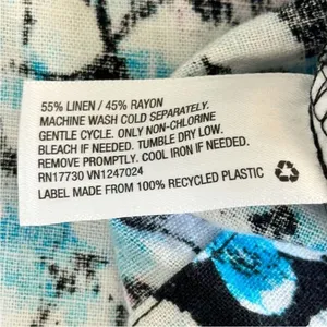 Future Collective Wrap Cargo Skirt Womens Size‎ 0 Linen Blue Ditsy Floral NEW thumbnail 7