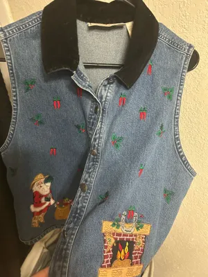 VTG Rhythm Blue Christmas Vest thumbnail 2