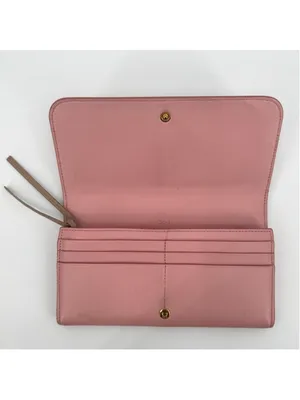 Rare Chloé Pink Horse Embroidered Leather Wallet Equestrian thumbnail 4