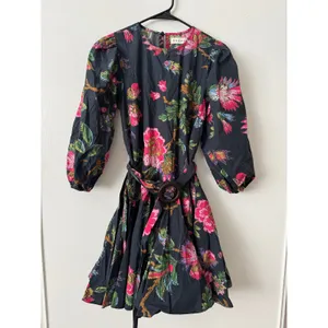 Rhode XS Jenny Mini Dress in Black Floral thumbnail 2