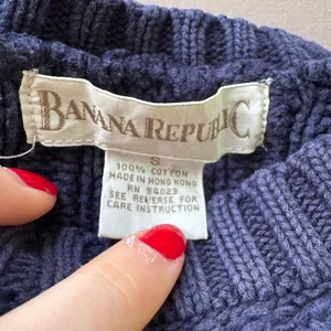 Vintage 90s Banana Republic Cable knit Sweater thumbnail 4
