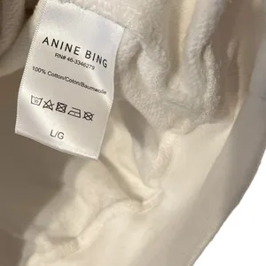 ANINE BING Empowered White Graphic Mockneck Sweatshirt Sweater Pullover Top thumbnail 8