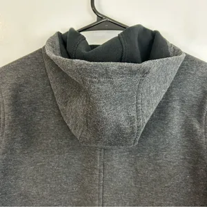 Lands End Soft Shell Hooded Grey Zip Up Fleece Lined Jacket Size XS thumbnail 6