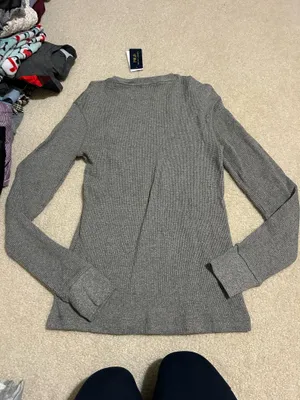 Polo by Ralph Lauren Gray Long Sleeve Top thumbnail 2