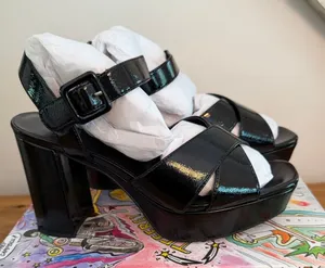 Jeffery Campbell Women's Amma Platform Block Heel Sandals size 10 thumbnail 1