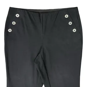 Alfani Black Stretch Button Detail Bootcut Slacks Trousers size M Professional thumbnail 3