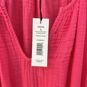 NWT Michael Stars‎ $168 Katelyn Mini Dress WildBerry Gauze Smocked Cotton Size S thumbnail 6