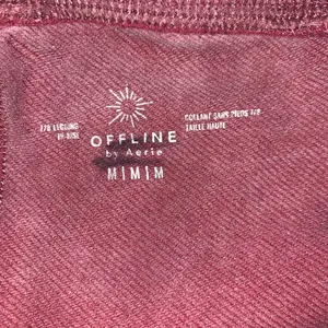 Offline By Aerie Size Medium Real Me Hi Rise 7/8 Leggings burgundy thumbnail 9