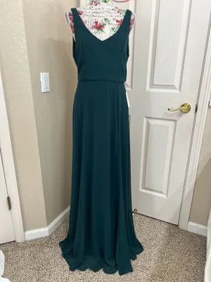 NWT Show Me Your Mumu Emerald Chiffon Maxi Bridesmaid Dress Size XL thumbnail 2