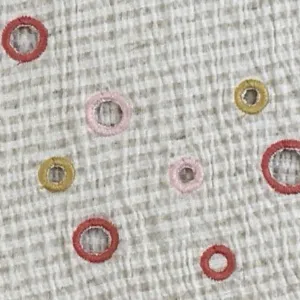 Anthropologie Postmark Catina circle stripe Eyelet Top Boho Cottagecore size M thumbnail 7