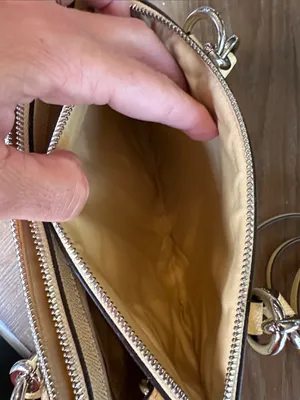 Coach Pebbled Leather Satchel Bag in Beige thumbnail 9