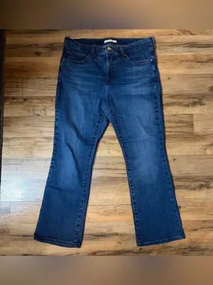 Levi's 315 Shaping Bootcut Jeans Blue Denim Size 32 thumbnail 2