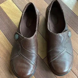Clarks Leather Bendable Slip On Clogs Brown Size 8 Fall School Mules Comfort thumbnail 4