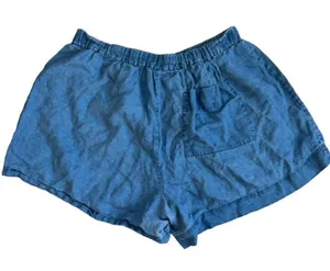 Women’s Lounge Linen Boxer Shorts *flaw | Blue | XL thumbnail 3