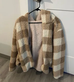 Fuzzy Hooded Jacket Size L thumbnail 1