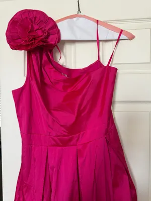 Eliza J NWT Size 14 Women's Asymmetric Rosette One-Shoulder Gown thumbnail 6
