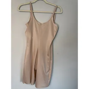 Spanx SPANXshape Invisible Open-Bust Mid-Thigh Bodysuit Nude Sz L Shapewear NEW thumbnail 3