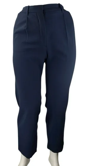 Abercrombie & Fitch Women's Navy Blue High Rise Straight Trousers Pants Size 31 thumbnail 1