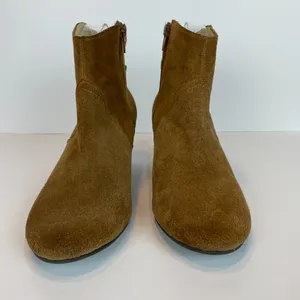 Donald J. Pliner DMSX Ankle Booties 8 Brown‎ Suede Leather Zip Annie Boots Women thumbnail 5