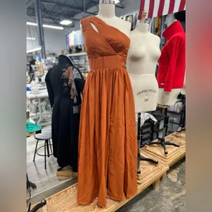 Long Bridesmaid Dress with Slit Pockets Chiffon Formal Dress for Women 12 thumbnail 3
