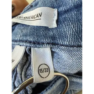 Good American Good Flare Distressed High Rise Jeans Blue GF899T Size‎ 15/33 thumbnail 7