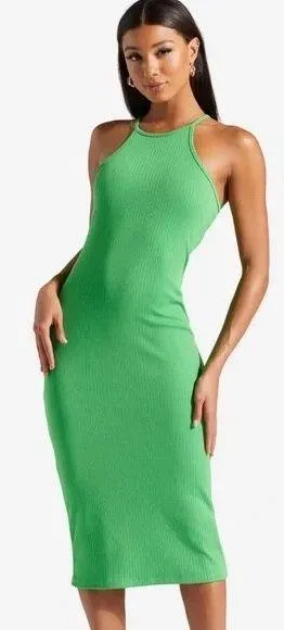 Shoedazzle Green Midi Dress thumbnail 1