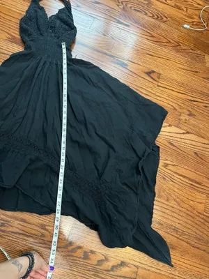 Black halter dress thumbnail 4