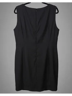 Studio I Black Pleated Sheath Dress Sleeveless Office Business Plus Size 24W thumbnail 2