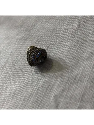 Pandora Heart-Shaped Silver and Blue Stone Pendant bracelet charm thumbnail 3