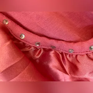 Guess Y2K Vintage Pink Zip Up Hoodie with Rhinestones Silky Pockets Size S‎ thumbnail 5