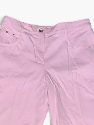 St. John Sport by Marie Gray Pink Wide Leg Jean Pants Trousers Size 4 Stretch thumbnail 2