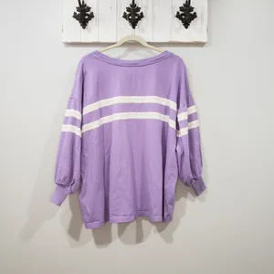 Free People FP Movement Post Up Layer Sweatshirt Summer Lilac Size S EUC thumbnail 2