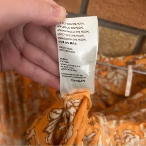 Free People Long Sleeve Say The Word Blouse Blood Orange Floral Size Small thumbnail 5