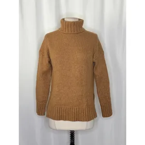EVERLANE The Cloud Turtleneck Sweater Wool Alpaca‎ Heathered Chai Small thumbnail 2