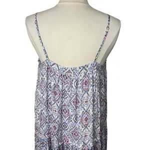HERSY Tiered Maxi‎ Dress with Adjustable Spaghetti Straps, LARGE thumbnail 5