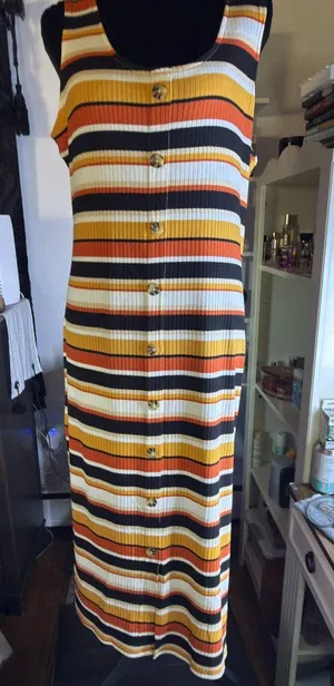 NO Boundaries Stipped Sleeveless Maxi Dress thumbnail 1