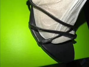 Sam Edelman Black Leather Lace-Up Stiletto Sandals thumbnail 4