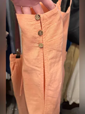 NWT Free People Free-Est Sightseer Linen Set - Honeyed Apricot Peach - XS thumbnail 10