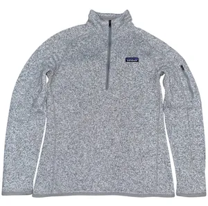 Patagonia Women’s Better Sweater 1/4 Zip Fleece Pullover Birch White Gray Medium thumbnail 1