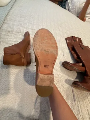Frye Women's Brown Leather Ankle Boots Size 8.5 B thumbnail 6