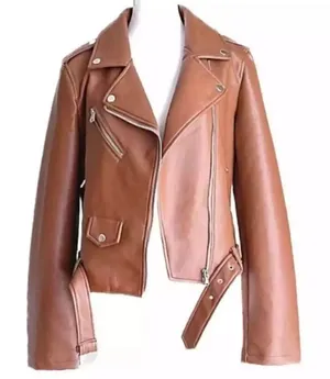 Rebecca Minkoff Cognac/Tan 
Moto Jacket( Size Small) thumbnail 1