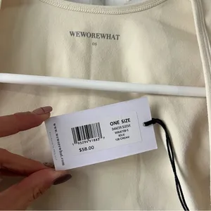 WEWOREWHAT Off-White Dancer Sleeve Top NEW One Size Balletcore thumbnail 4