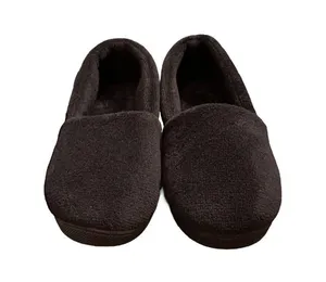 Isotoner Indoor/Outdoor Black Microterry Satin Trimmed Slippers Size 6.5-7 thumbnail 5