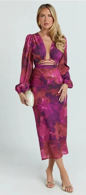 Showpo midi wrap dress thumbnail 1