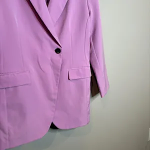 ASOS lilac asymmetrical blazer jacket thumbnail 2