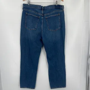 Abercrombie & Fitch Ankle Straight Womens Jeans Sz 18 Distressed Y2K High Rise thumbnail 6
