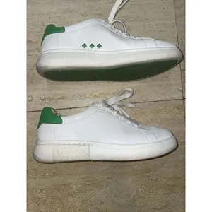 Kate Spade Women's Lift‎ White/green Leather Casual Sneakers Shoes Size 8.5 B thumbnail 6