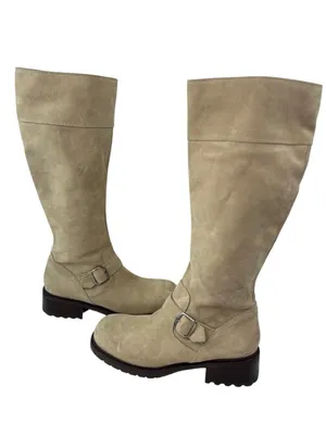 -J. Crew Boots Womens Size 9 Suede Leather Mid Calf Quiet Luxury Old Money Italy thumbnail 7