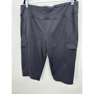 Duluth Trading Co Noga Black Cargo Shorts Womens XL Supplex Nylon Spandex thumbnail 4