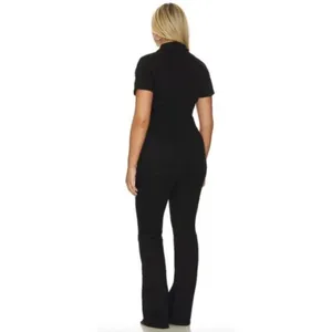 GOOD AMERICAN Fit for Success Bootcut Jumpsuit in Black099 Size Medium thumbnail 13